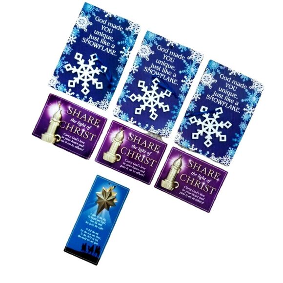🎄✨ Christian Ornament Lot Snowflakes Candles Star 7 Pc Christian Gifts 🙏🏻🕯️ - Picture 6 of 10